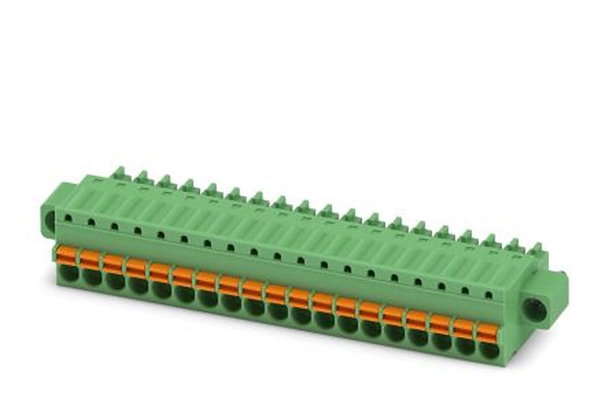 Phoenix Contact FK-MCP 1.5/19-STF-3.5 Series Pluggable Terminal Block, 19-Contact, 3.5 mm Pitch, 1 Row, 1940266
