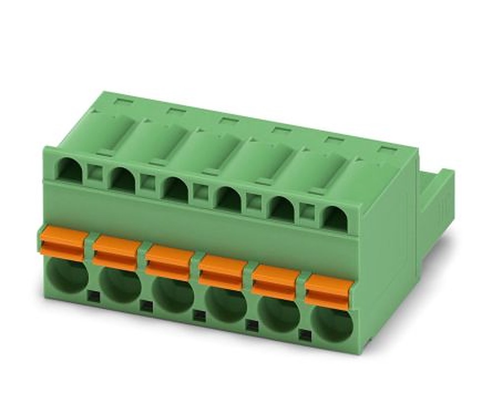 Phoenix Contact FKC 2.5 HC/6-ST Series Pluggable Terminal Block, 6-Contact, 5 mm Pitch, 1 Row, 1942196