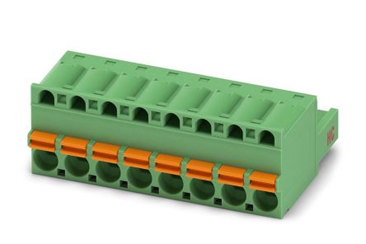 Phoenix Contact FKC 2.5 HC/8-ST Series Pluggable Terminal Block, 8-Contact, 5 mm Pitch, 1 Row, 1942219