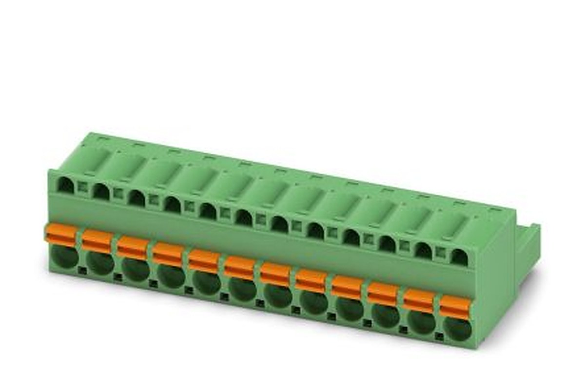 Phoenix Contact FKC 2.5 HC/12-ST Series Pluggable Terminal Block, 12-Contact, 5 mm Pitch, 1 Row, 1942251