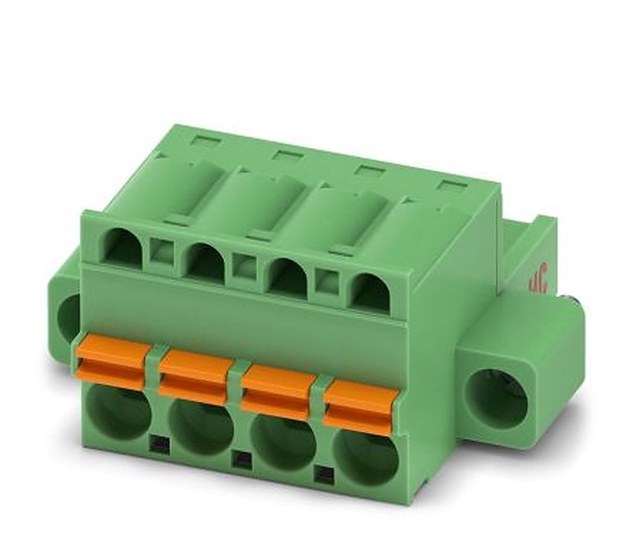 Phoenix Contact FKC 2.5 HC/4-STF Series Pluggable Terminal Block, 4-Contact, 5 mm Pitch, 1 Row, 1942280