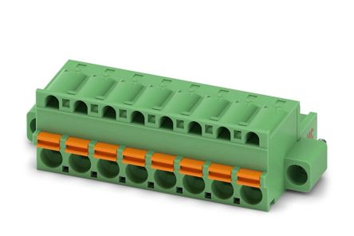 Phoenix Contact FKC 2.5 HC/8-STF-5.08 Series Pluggable Terminal Block, 8-Contact, 5.08 mm Pitch, 1 Row, 1942549