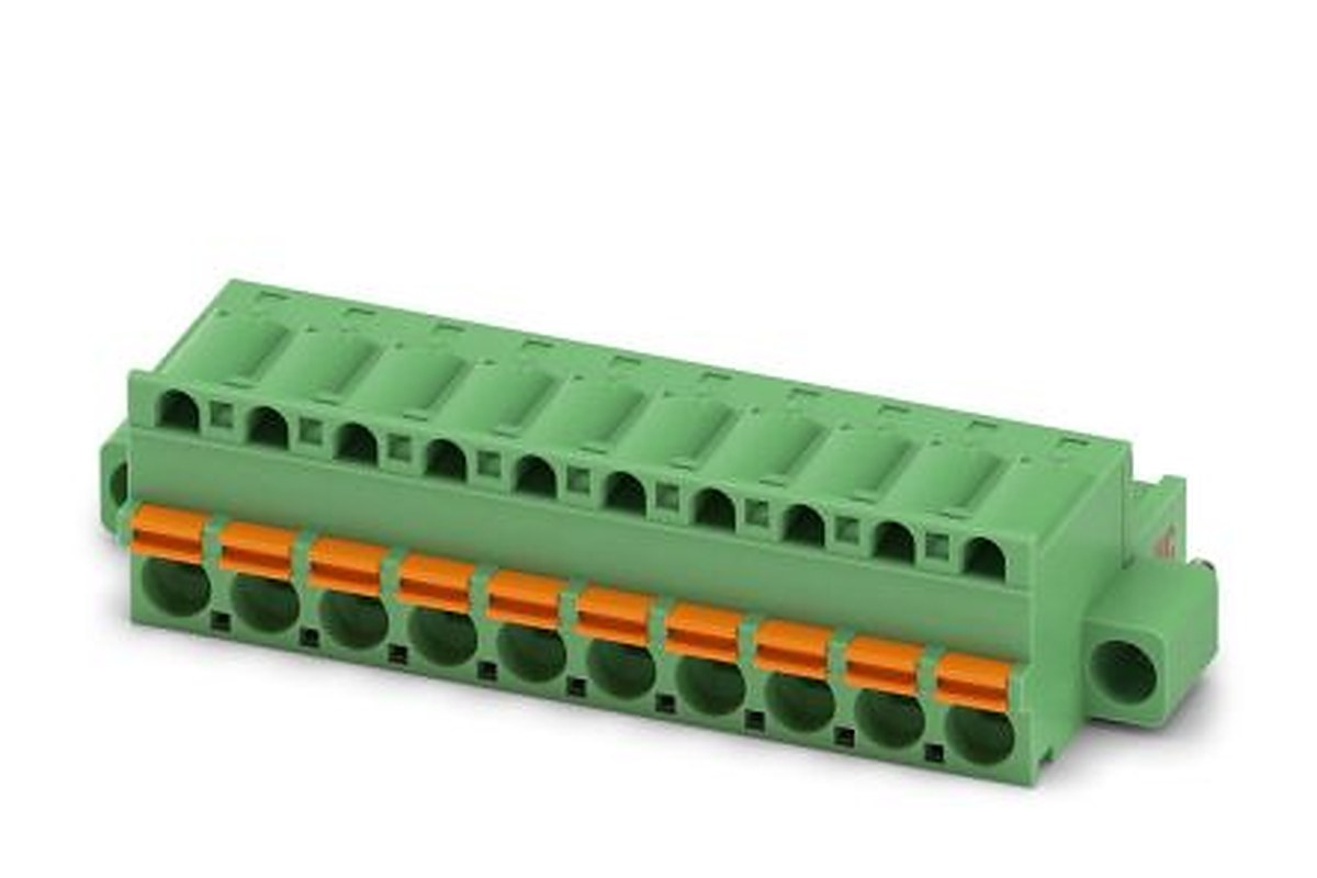 Phoenix Contact FKC 2.5 HC/10-STF-5.08 Series Pluggable Terminal Block, 10-Contact, 5.08 mm Pitch, 1 Row, 1942565