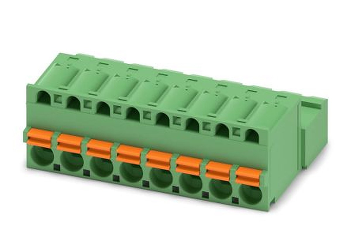 Phoenix Contact FKIC 2.5 HC/8-ST-5.08 Series Pluggable Terminal Block, 8-Contact, 5.08 mm Pitch, 1 Row, 1942659