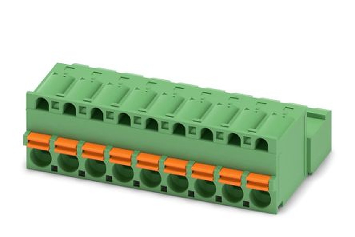Phoenix Contact FKIC 2.5 HC/9-ST-5.08 Series Pluggable Terminal Block, 9-Contact, 5.08 mm Pitch, 1 Row, 1942662