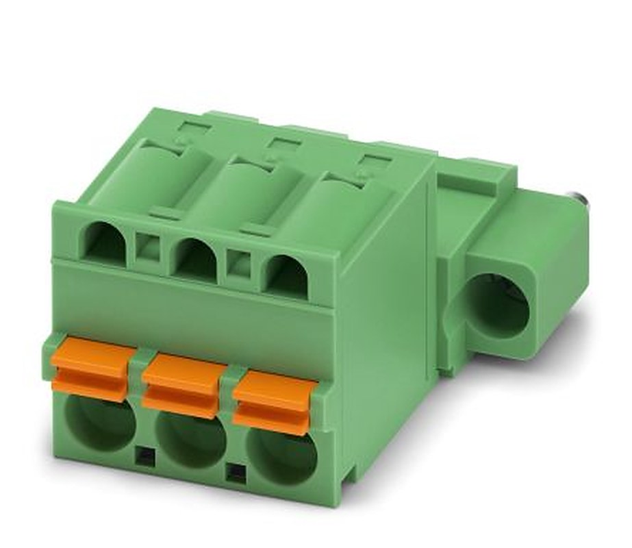 Phoenix Contact FKIC 2.5 HC/3-STF-5.08 Series Pluggable Terminal Block, 3-Contact, 5.08 mm Pitch, 1 Row, 1942714
