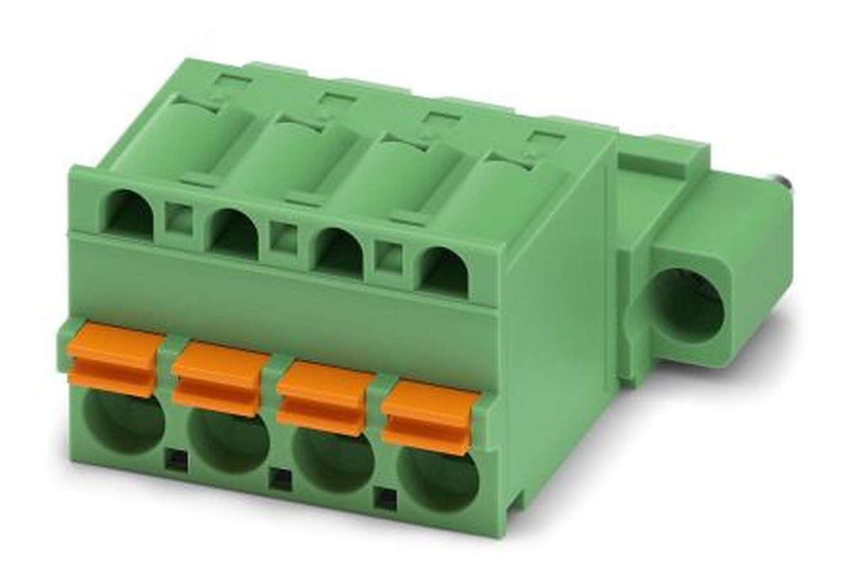 Phoenix Contact FKIC 2.5 HC/4-STF-5.08 Series Pluggable Terminal Block, 4-Contact, 5.08 mm Pitch, 1 Row, 1942727