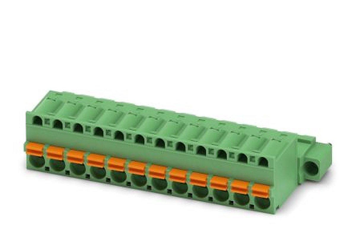 Phoenix Contact FKIC 2.5 HC/12-STF-5.08 Series Pluggable Terminal Block, 12-Contact, 5.08 mm Pitch, 1 Row, 1942808