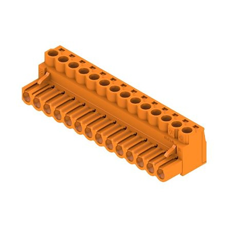 Weidmüller 1943700000 Series Straight PCB Socket, 14-Contact, 1 Row, 5.08 mm Pitch Push-in