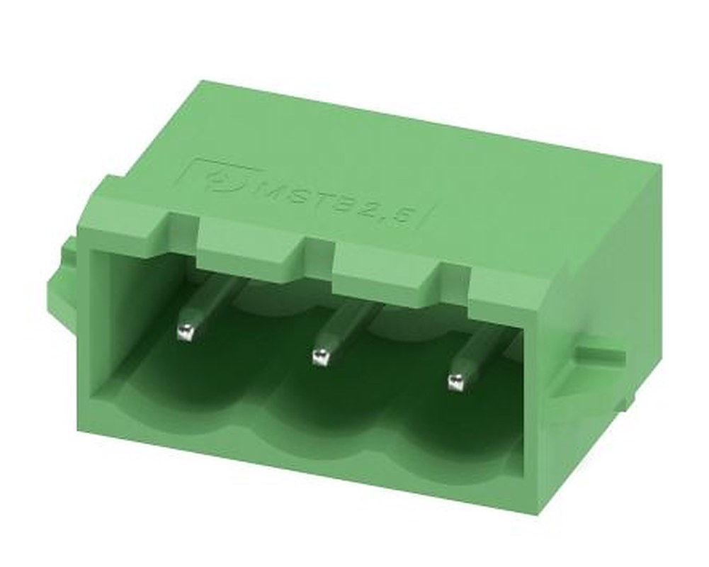 Phoenix Contact MSTBA 2.5/3-G-RN Series Pluggable Terminal Block, 3-Contact, 5 mm Pitch, 1 Row, 1944796