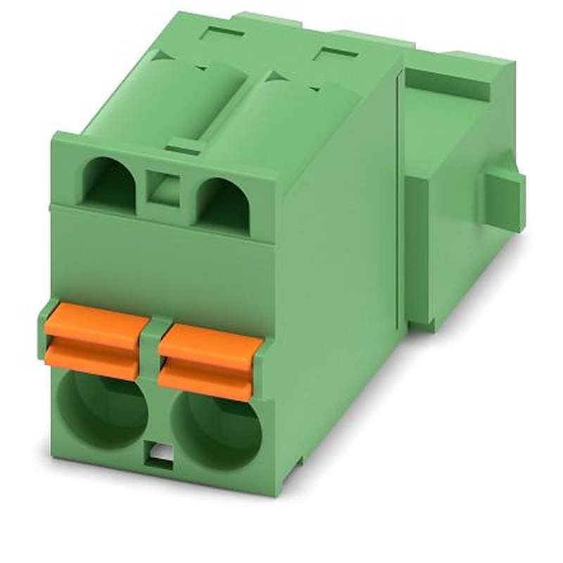 Phoenix Contact FKIC 2.5/2-ST-RN Series Pluggable Terminal Block, 2-Contact, 5 mm Pitch, 1 Row, 1946901