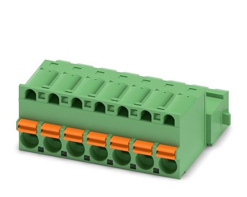 Phoenix Contact FKIC 2.5/7-ST-RN Series Pluggable Terminal Block, 7-Contact, 5 mm Pitch, 1 Row, 1946956
