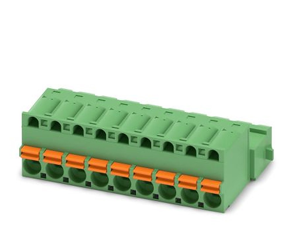 Phoenix Contact FKIC 2.5/9-ST-RN Series Pluggable Terminal Block, 9-Contact, 5 mm Pitch, 1 Row, 1946972