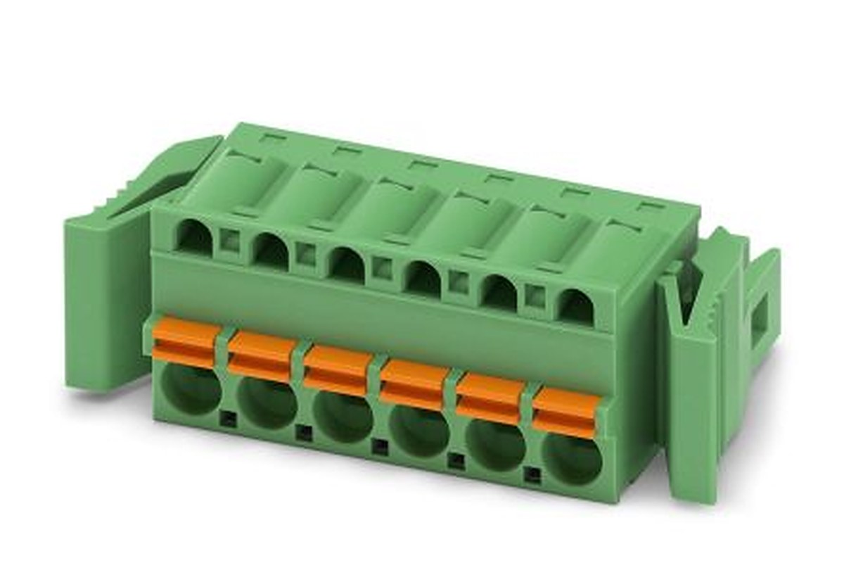 Phoenix Contact FKC 2.5/6-ST-RF Series Pluggable Terminal Block, 6-Contact, 5 mm Pitch, 1 Row, 1947094