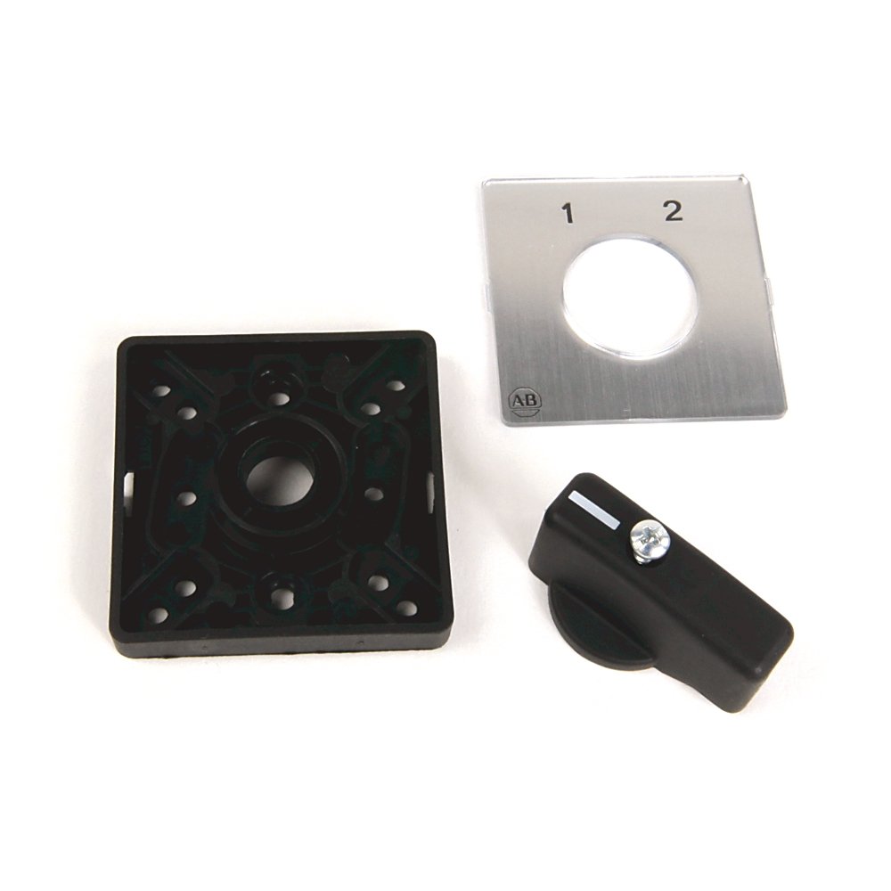 IEC Control and Load Switch Actuator, Type A, Gray/Black, 48mm x 48mm, Legend Text: No Text, European Product Offering