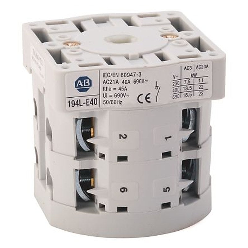 Allen Bradley Switch Disconnector, 2-Pole, 40 A, 40A