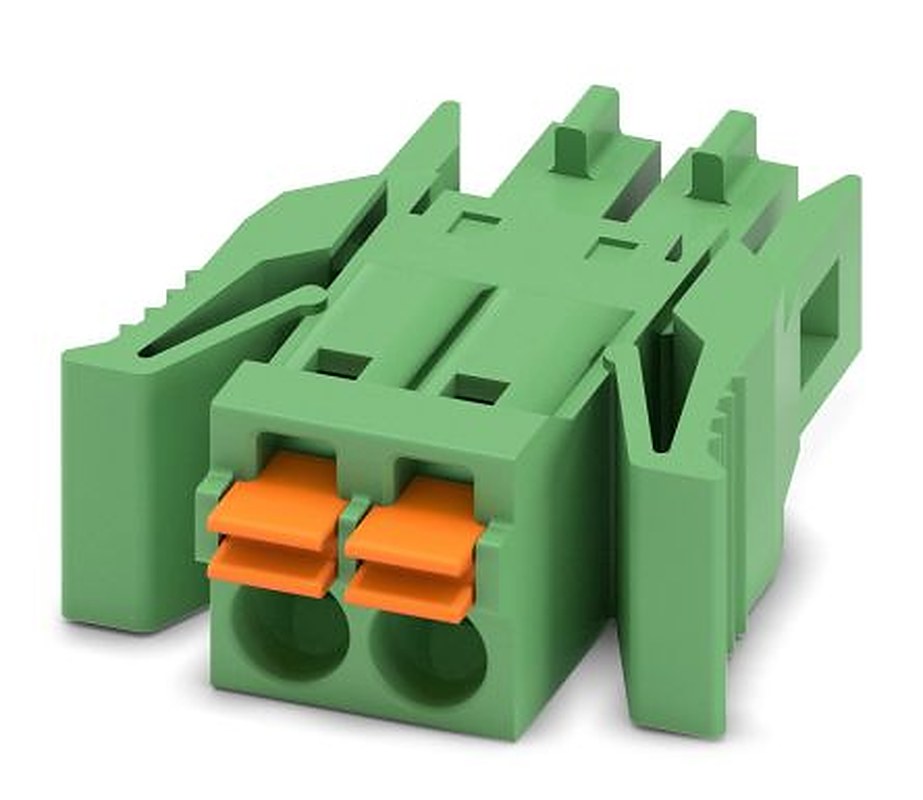 Phoenix Contact FMC 1.5/2-ST-3.5-RF Series Pluggable Terminal Block, 2-Contact, 3.5 mm Pitch, 1 Row, 1952021