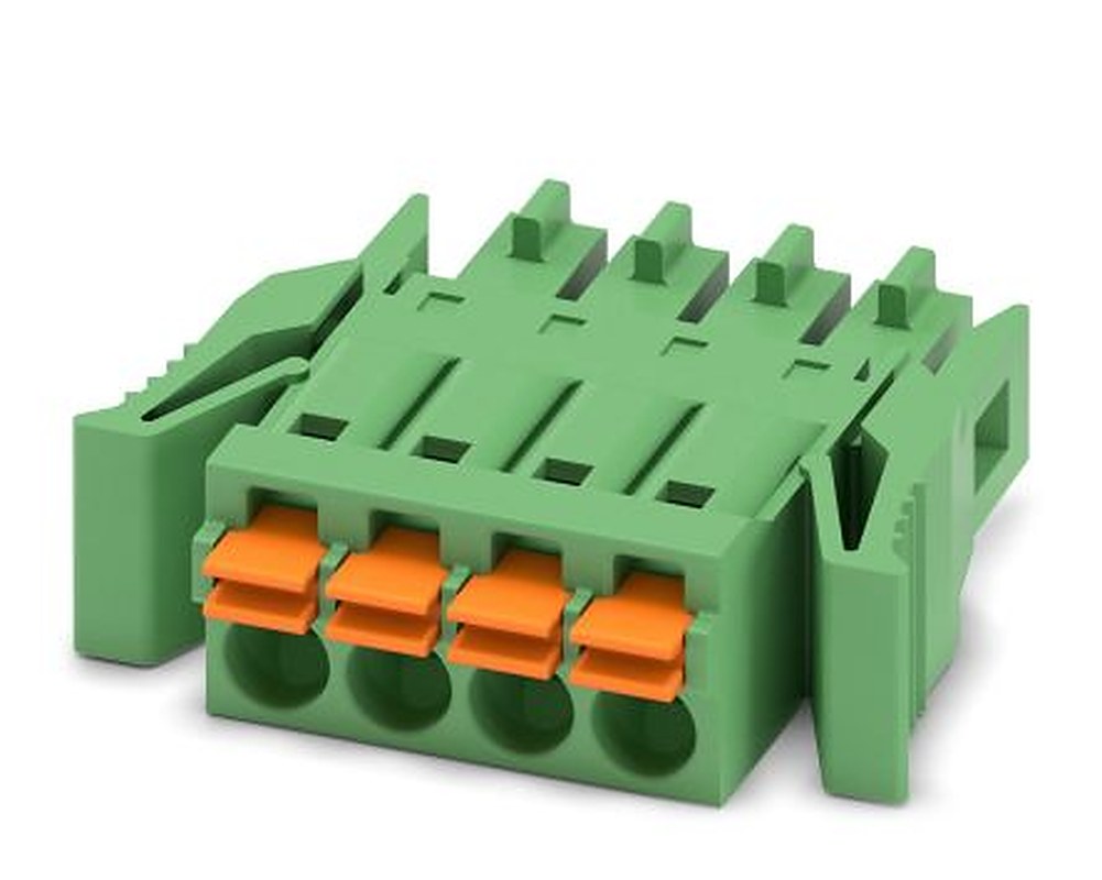 Phoenix Contact FMC 1.5/4-ST-3.5-RF Series Pluggable Terminal Block, 4-Contact, 3.5 mm Pitch, 1 Row