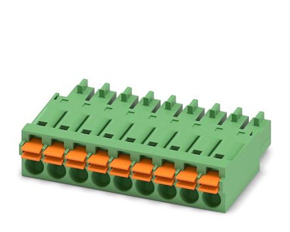 Phoenix Contact FMC 1.5/9-ST-3.5 Series Pluggable Terminal Block, 9-Contact, 3.5 mm Pitch, 1 Row