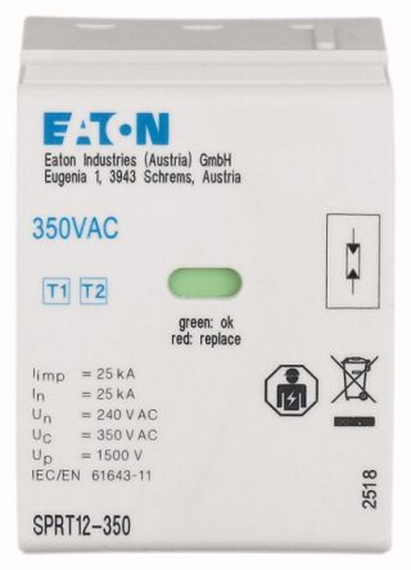Eaton Surge Arrester, 25 kA, 350 V ac