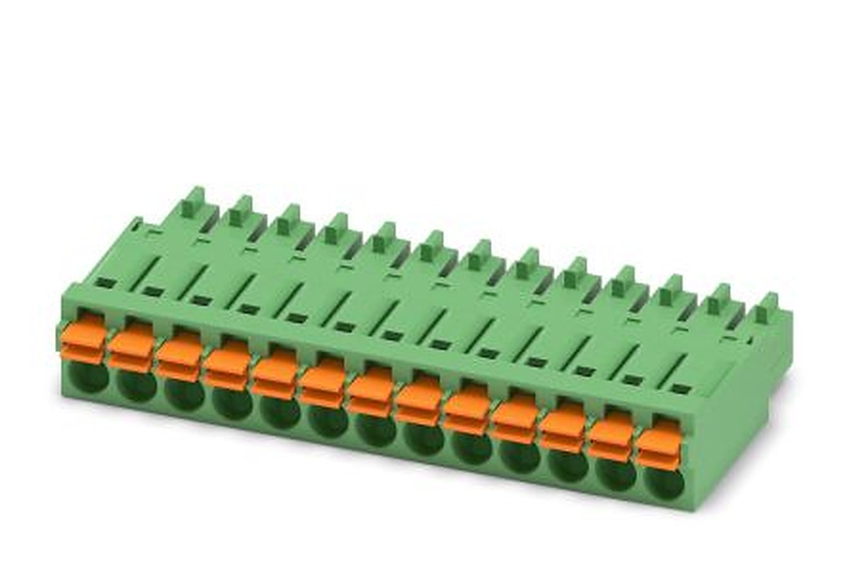 Phoenix Contact FMC 1.5/13-ST-3.5 Series Pluggable Terminal Block, 13-Contact, 3.5 mm Pitch, 1 Row, 1952377