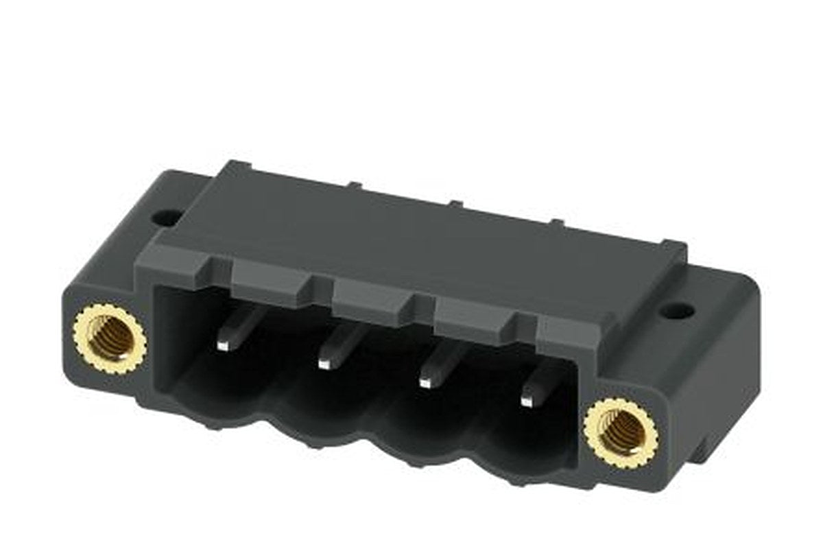 Phoenix Contact CC 2.5/ 4-GF-5.08 P26THR Series Pluggable Terminal Block, 4-Contact, 5.08 mm Pitch, 1 Row, 1954715