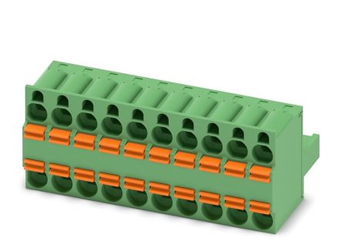 Phoenix Contact TFKC 2.5/10-ST-5.08 Series Pluggable Terminal Block, 10-Contact, 5.08 mm Pitch, 1 Row, 1962684