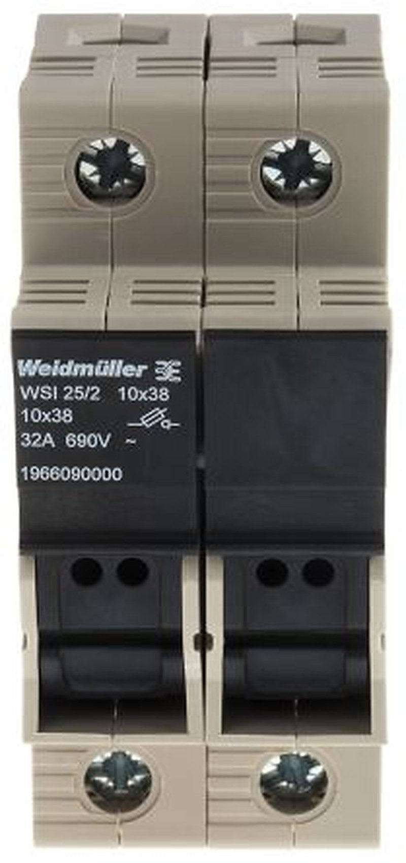 Weidmüller 1966090000 W Series Fused DIN Rail Terminal Beige, 1-Level, Screw