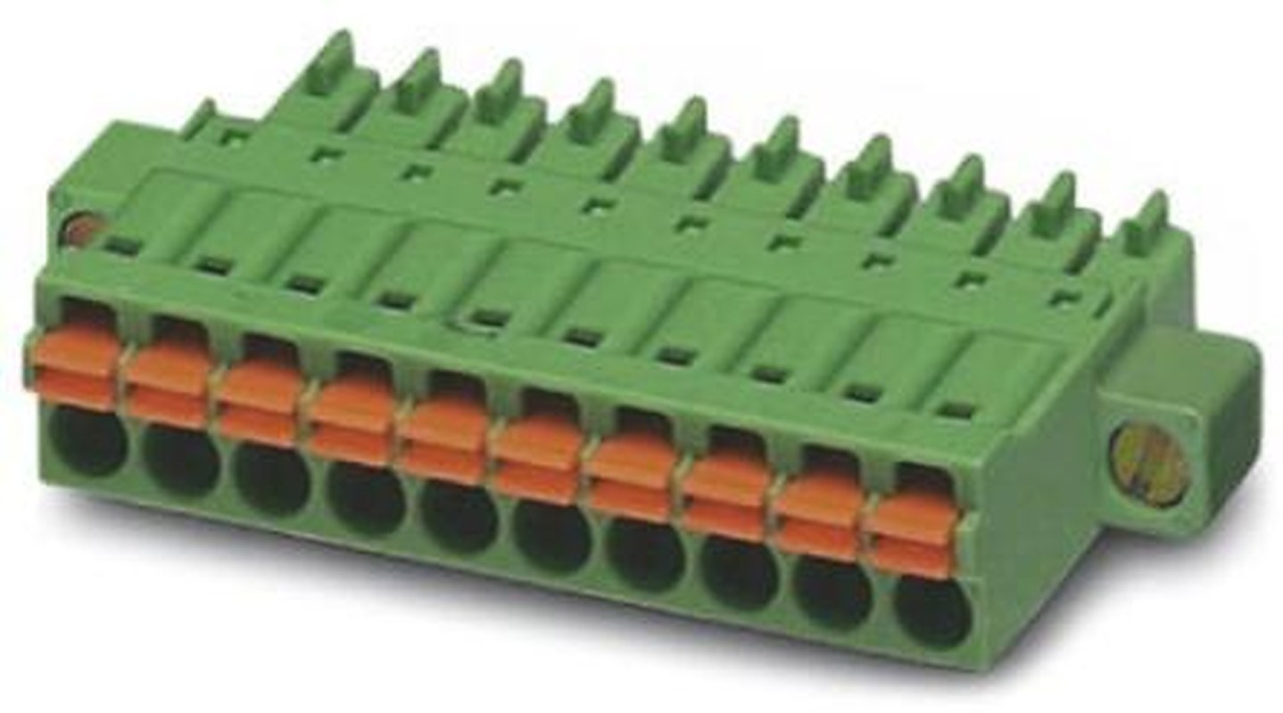 Phoenix Contact FMC 1.5/5-STF-3.5 Series Pluggable Terminal Block, 5-Contact, 3.5 mm Pitch, 1 Row, 1966127