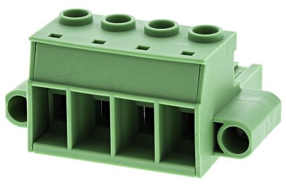 Phoenix Contact PC 16/4-STF-10.16 Series Pluggable Terminal Block, 4-Contact, 10.16 mm Pitch, 1 Row, 1967472