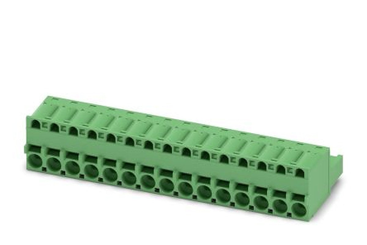 Phoenix Contact FKCS 2.5/15-ST Series Pluggable Terminal Block, 15-Contact, 5 mm Pitch, 1 Row, 1974863