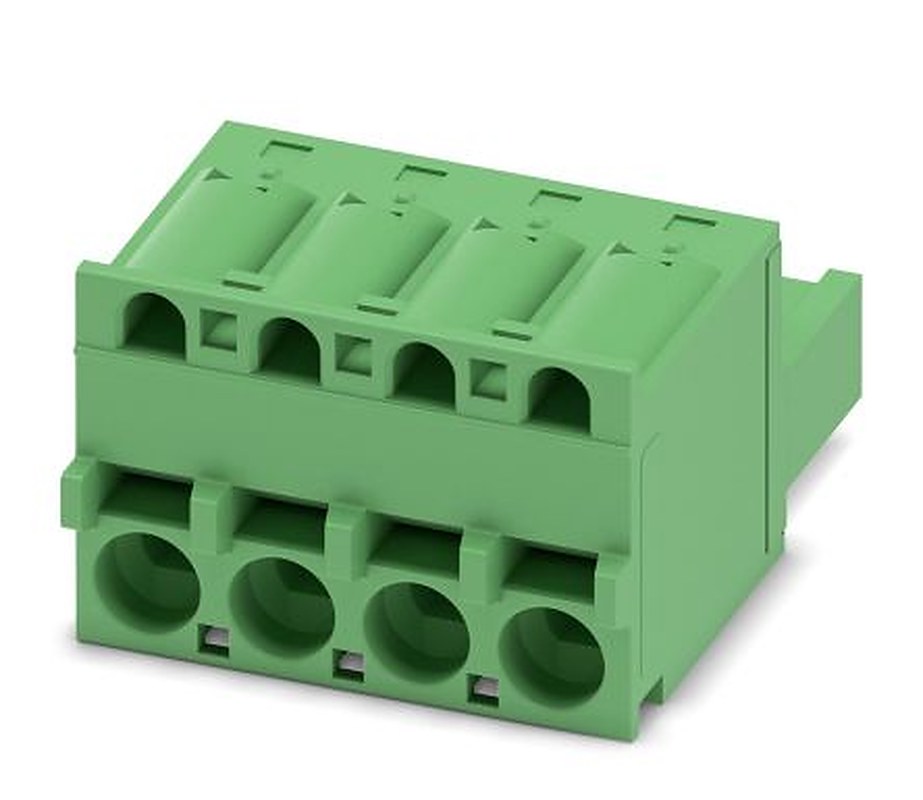 Phoenix Contact FKCS 2.5/4-ST-5.08 Series Pluggable Terminal Block, 4-Contact, 5.08 mm Pitch, 1 Row, 1975095