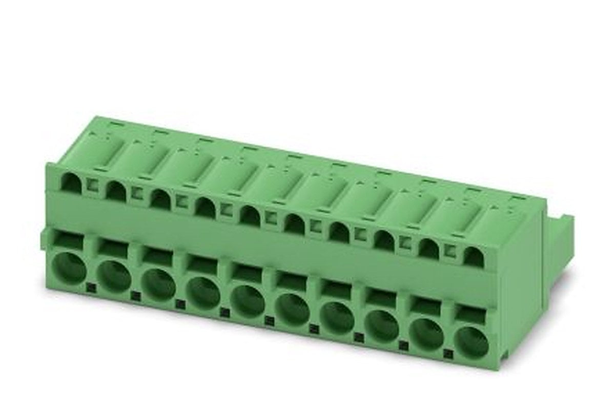 Phoenix Contact FKCS 2.5/10-ST-5.08 Series Pluggable Terminal Block, 10-Contact, 5.08 mm Pitch, 1 Row, 1975150