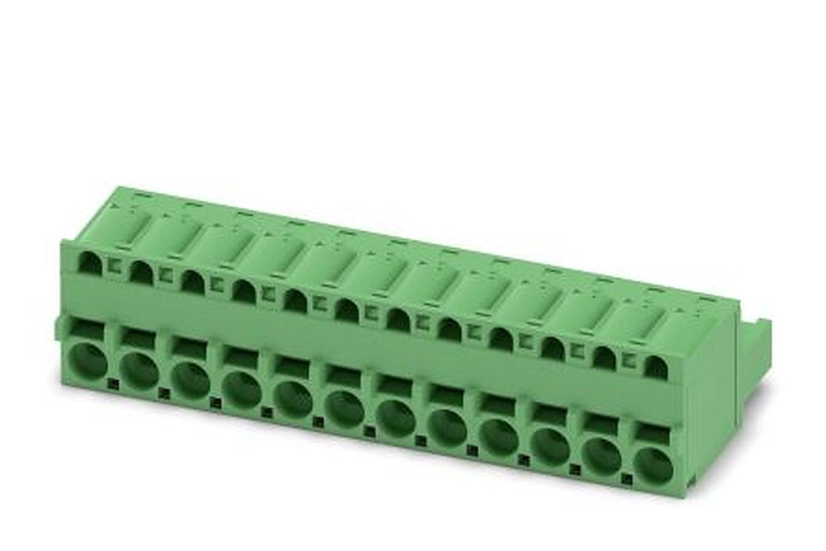 Phoenix Contact FKCS 2.5/12-ST-5.08 Series Pluggable Terminal Block, 12-Contact, 5.08 mm Pitch, 1 Row, 1975176