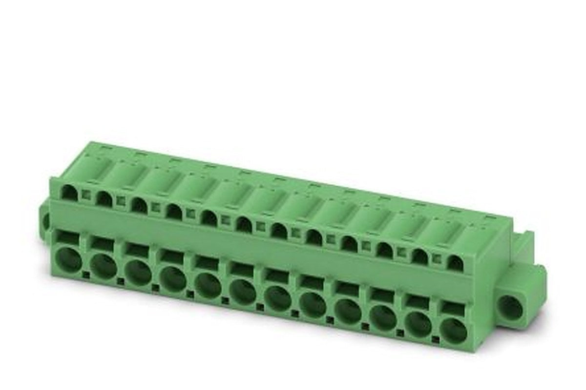 Phoenix Contact FKCS 2.5/12-STF-5.08 Series Pluggable Terminal Block, 12-Contact, 5.08 mm Pitch, 1 Row, 1975367