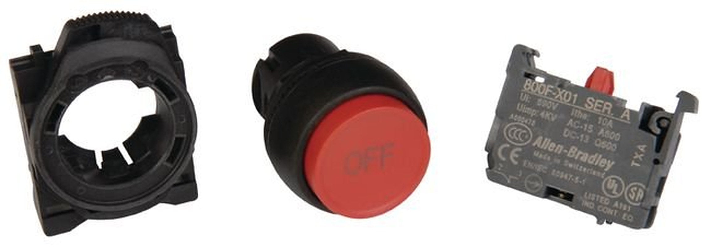 IEC Push Button, "START-STOP" Push Button - Flush green I/START, Extended red O/STOP