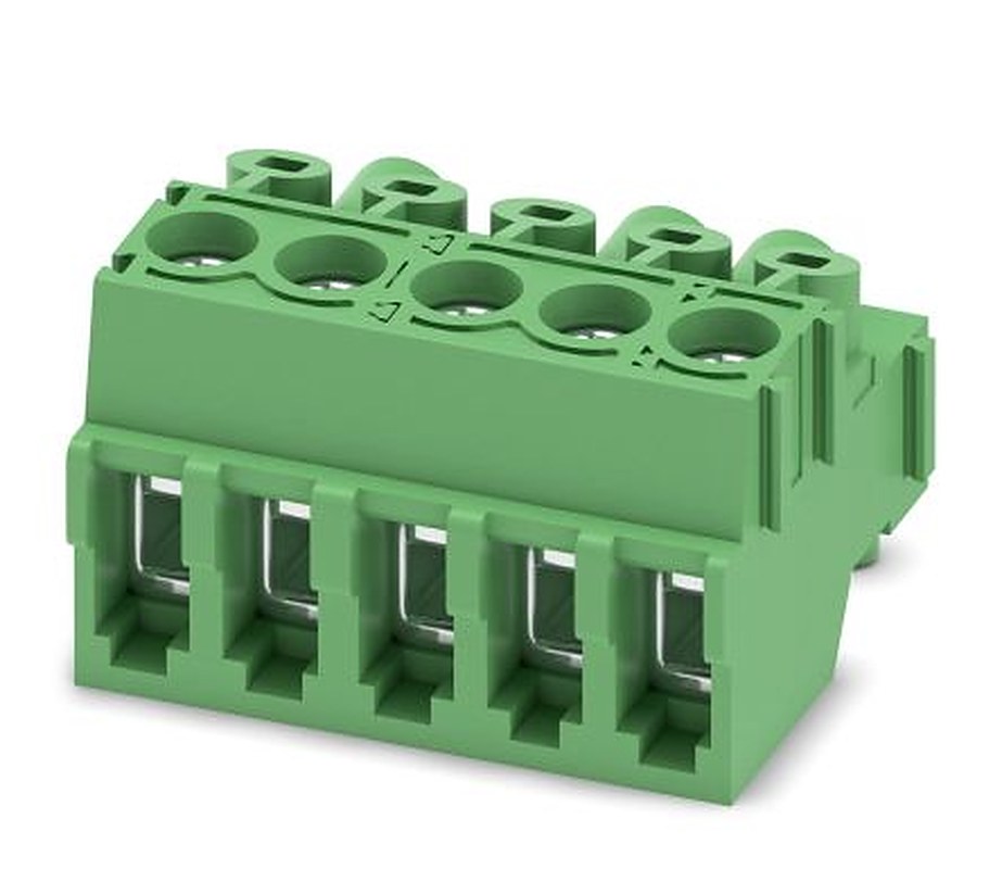 Phoenix Contact PT 1.5/5-PVH-3.5 Series Pluggable Terminal Block, 5-Contact, 3.5 mm Pitch, 1 Row, 1984044