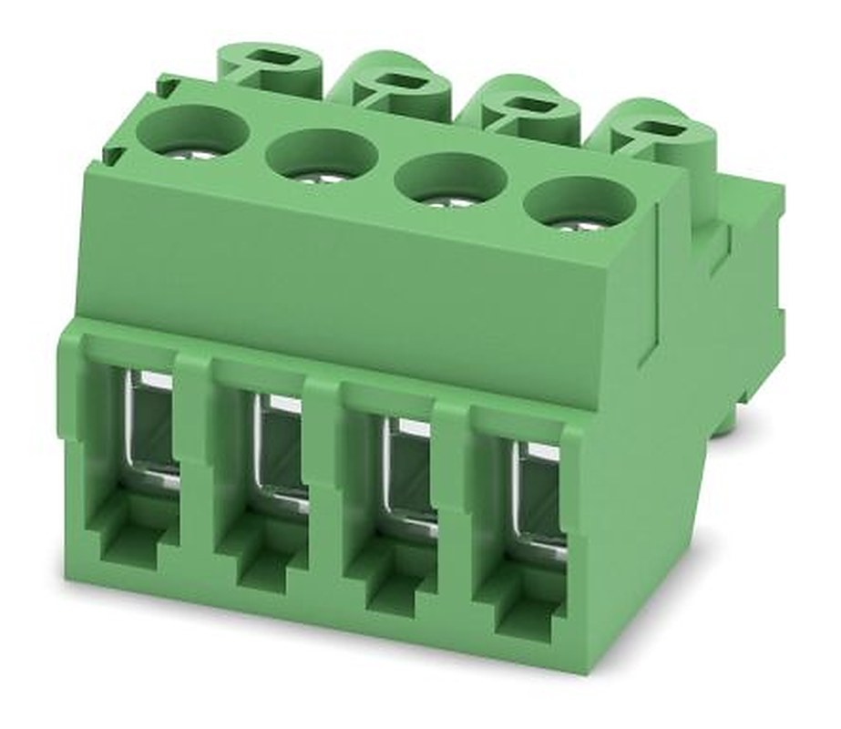 Phoenix Contact PT 1.5/ 4-PVH-3.5-A Series Pluggable Terminal Block, 4-Contact, 3.5 mm Pitch, 1 Row, 1984183