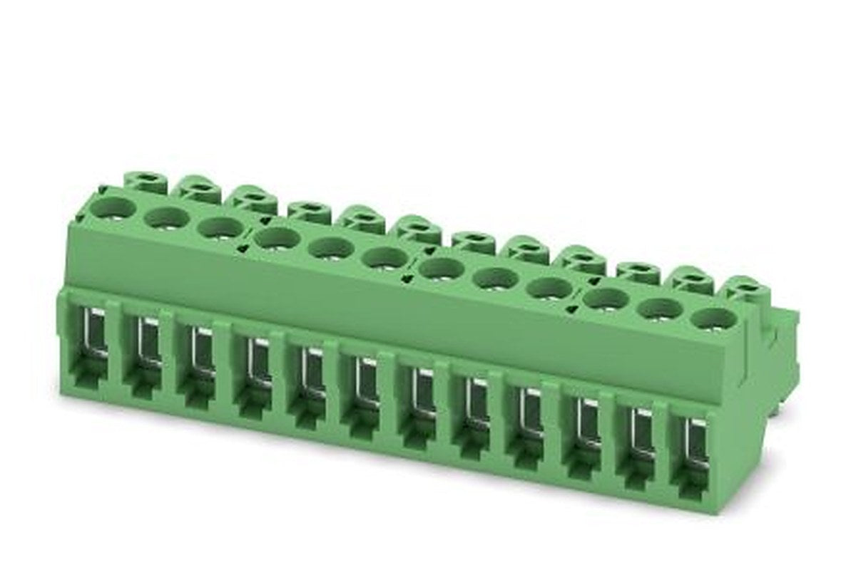 Phoenix Contact PT 1.5/12-PVH-3.5-A Series Pluggable Terminal Block, 12-Contact, 3.5 mm Pitch, 1 Row, 1984264