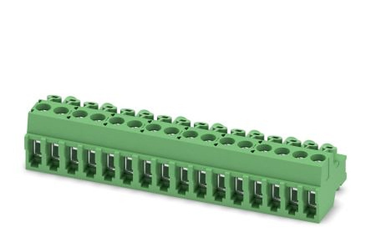 Phoenix Contact PT 1.5/16-PVH-3.5-A Series Pluggable Terminal Block, 16-Contact, 3.5 mm Pitch, 1 Row, 1984303