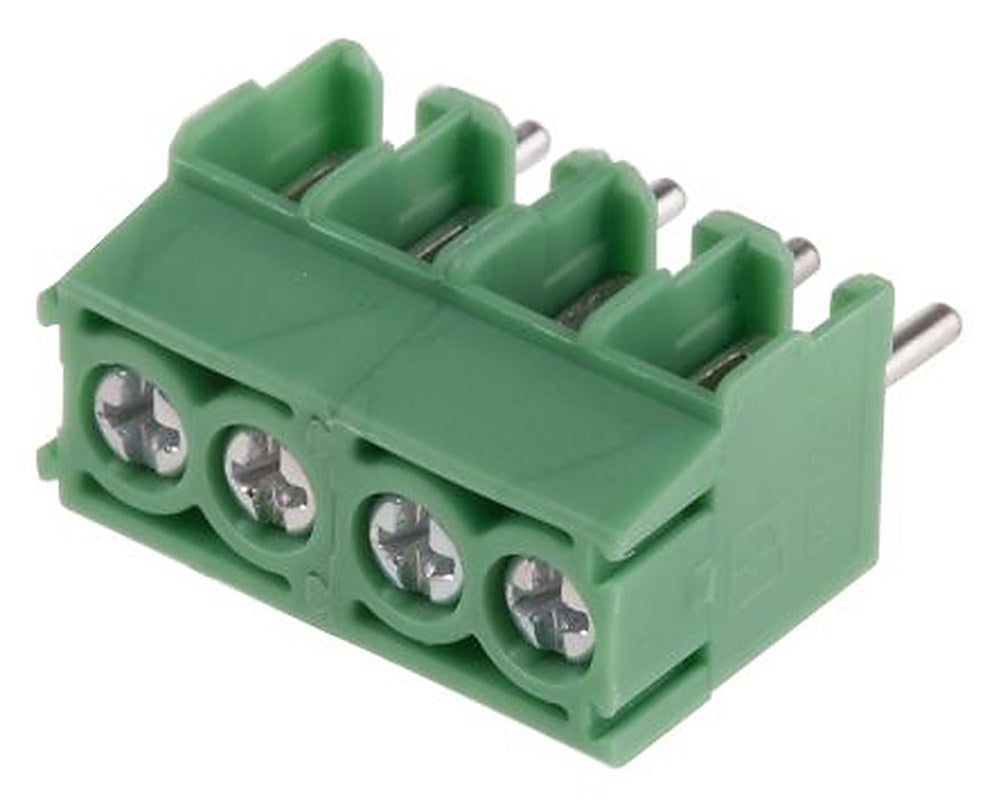 Phoenix Contact COMBICON COMPACT PT Series Horizontal PCB Terminal Block, 4 Contact(s), 3.5 mm Pitch, 1 Row