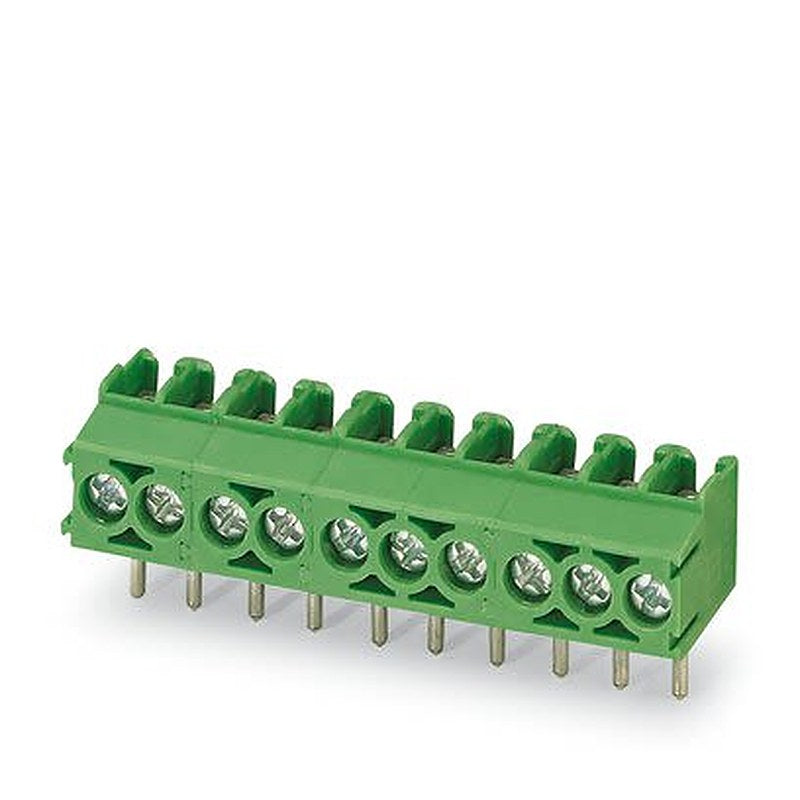Phoenix Contact PT Series 90° Wave Soldering Mount PCB Terminal Block, 6 Contact(s), 3.5 mm Pitch, 1 Row
