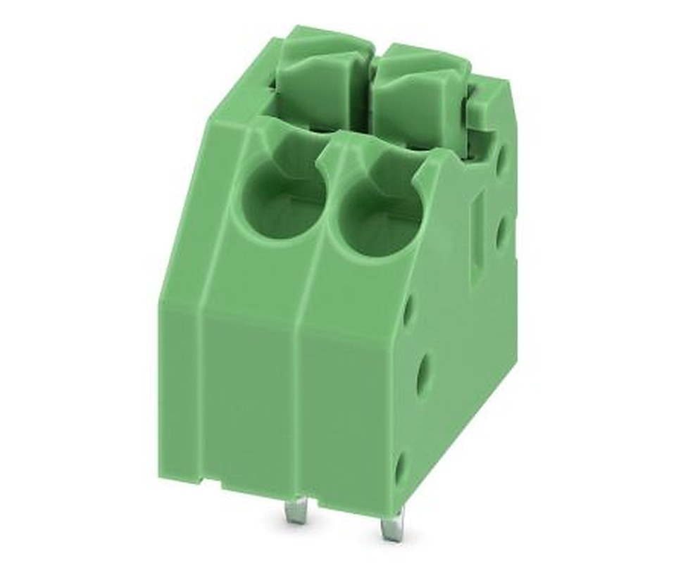 Phoenix Contact PTSA 1.5/2-3.5-F Series 45° PCB Terminal Block, 2 Contact(s), 3.5 mm Pitch, 1 Row