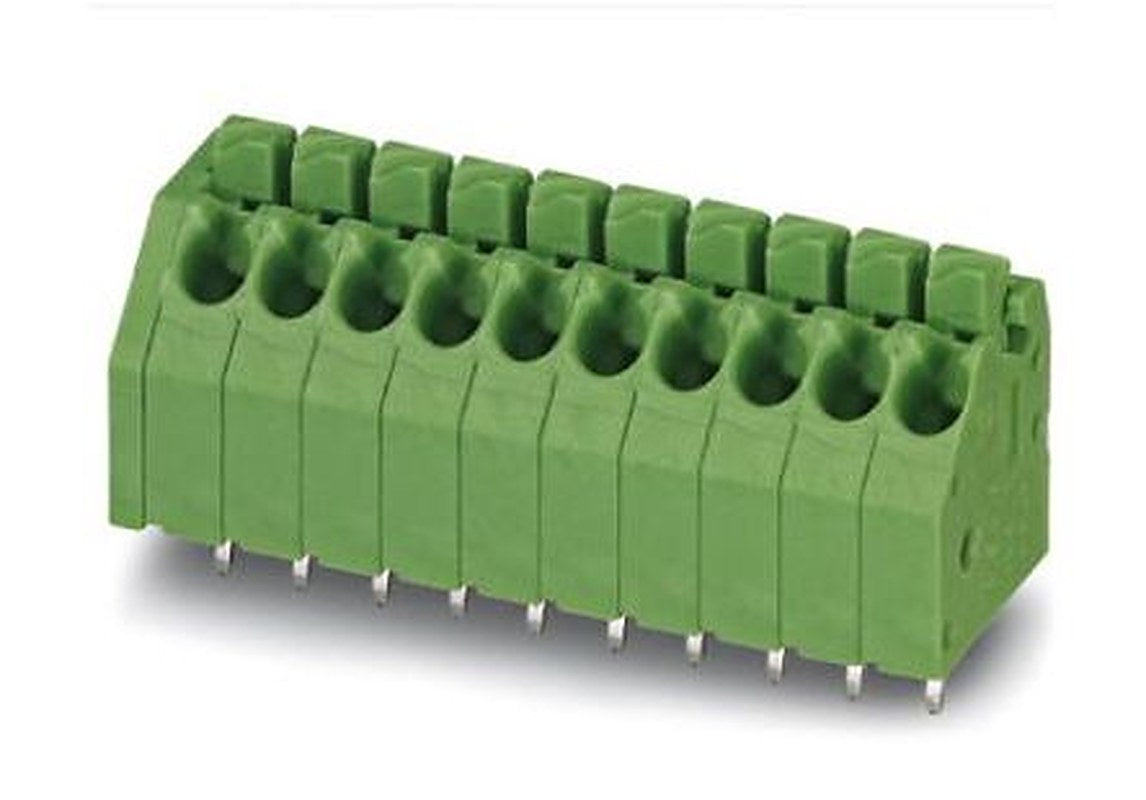 Phoenix Contact PTSA 1.5/10-3.5-F Series 45° PCB Terminal Block, 10 Contact(s), 3.5 mm Pitch, 1 Row