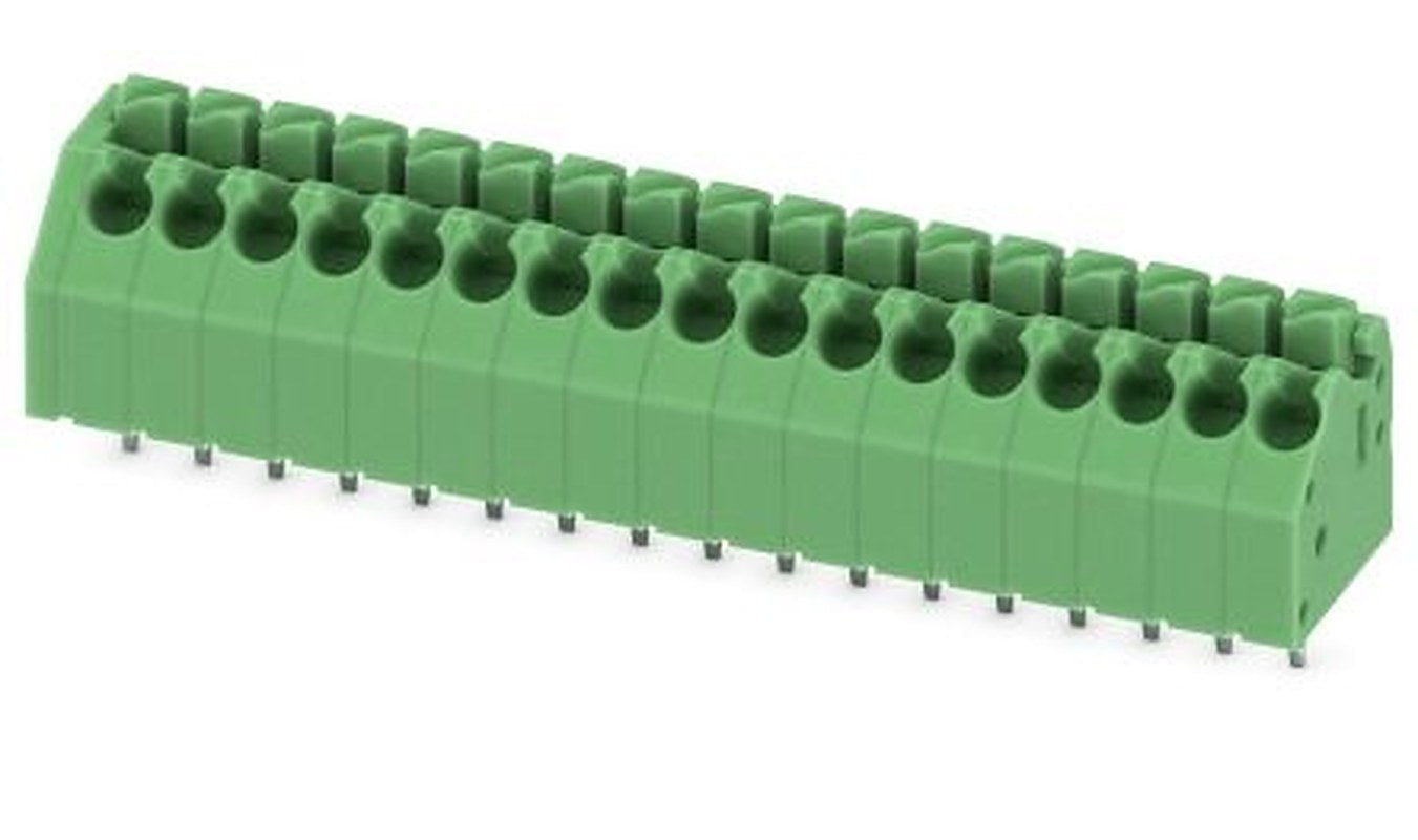 Phoenix Contact PTSA 1.5/17-3.5-F Series 45° PCB Terminal Block, 17 Contact(s), 3.5 mm Pitch, 1 Row