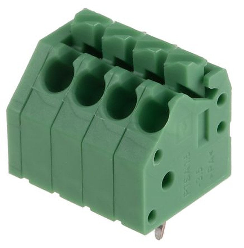 Phoenix Contact PTSA 1.5/4-3.5-Z Series 45° PCB Terminal Block, 4 Contact(s), 3.5 mm Pitch, 1 Row