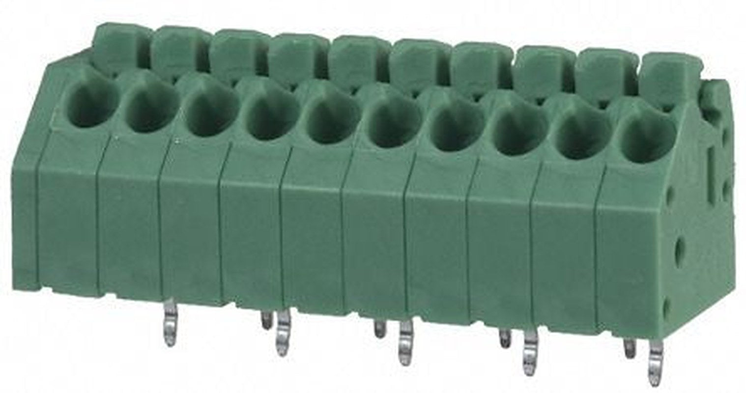 Phoenix Contact PTSA 1.5/10-3.5-Z Series 45° PCB Terminal Block, 10 Contact(s), 3.5 mm Pitch, 1 Row