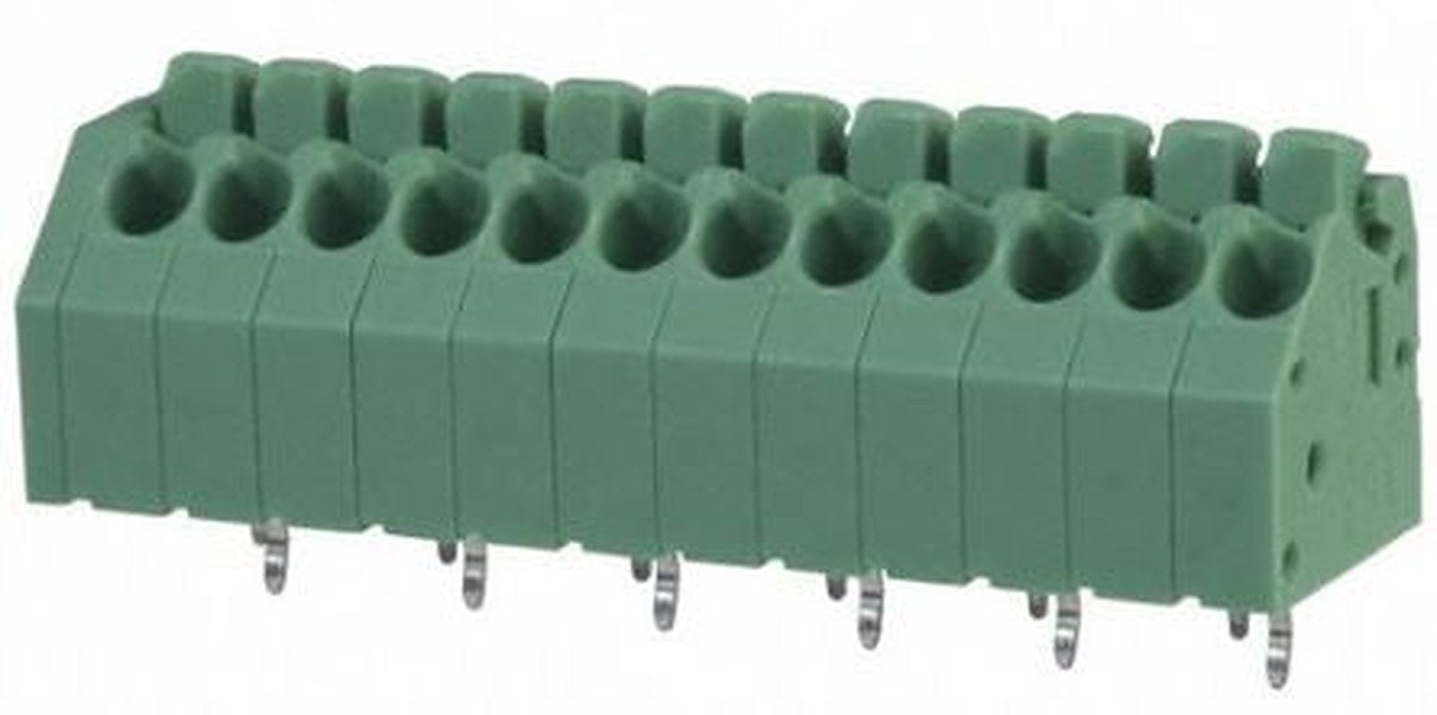 Phoenix Contact PTSA 1.5/12-3.5-Z Series 45° PCB Terminal Block, 12 Contact(s), 3.5 mm Pitch, 1 Row