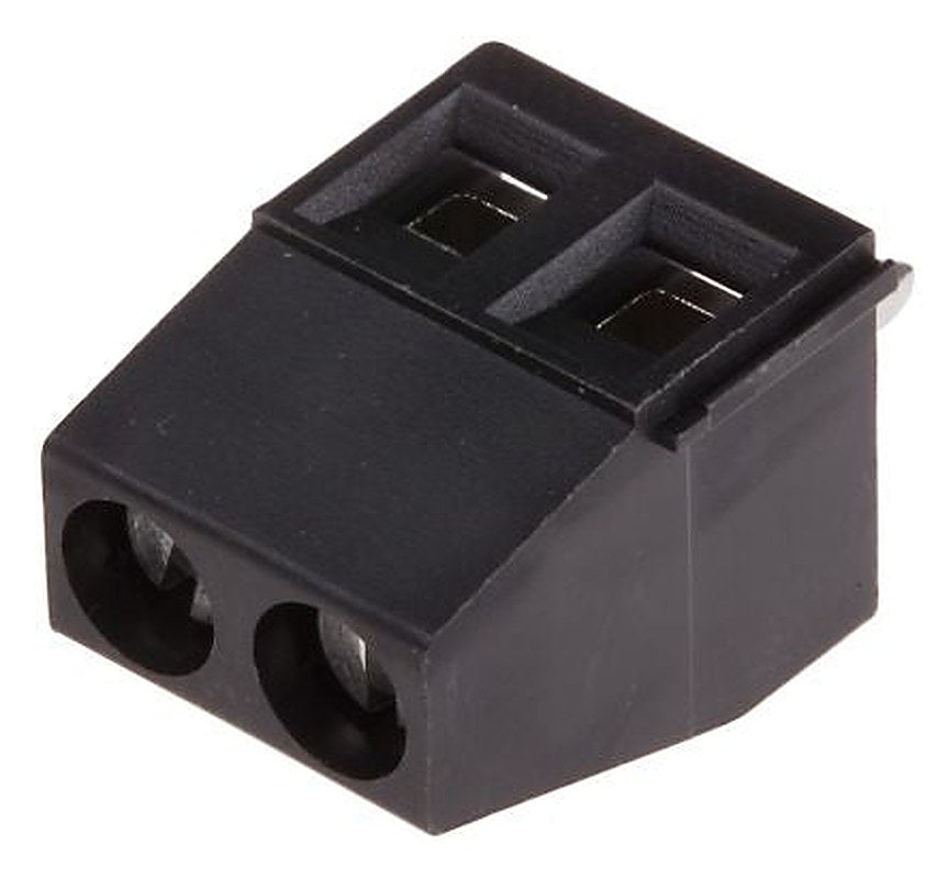 Phoenix Contact MKDS 1.5/2 HT BK Series PCB Terminal Block, 2-Contact, 5 mm Pitch, Through Hole, 1 Row Solder