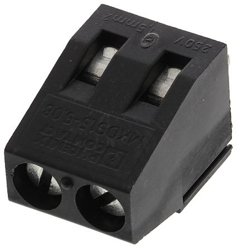 Phoenix Contact MKDS 1.5/2-5.08 HT BK Series Horizontal PCB Terminal Block, 2 Contact(s), 5.08 mm Pitch, 1 Row